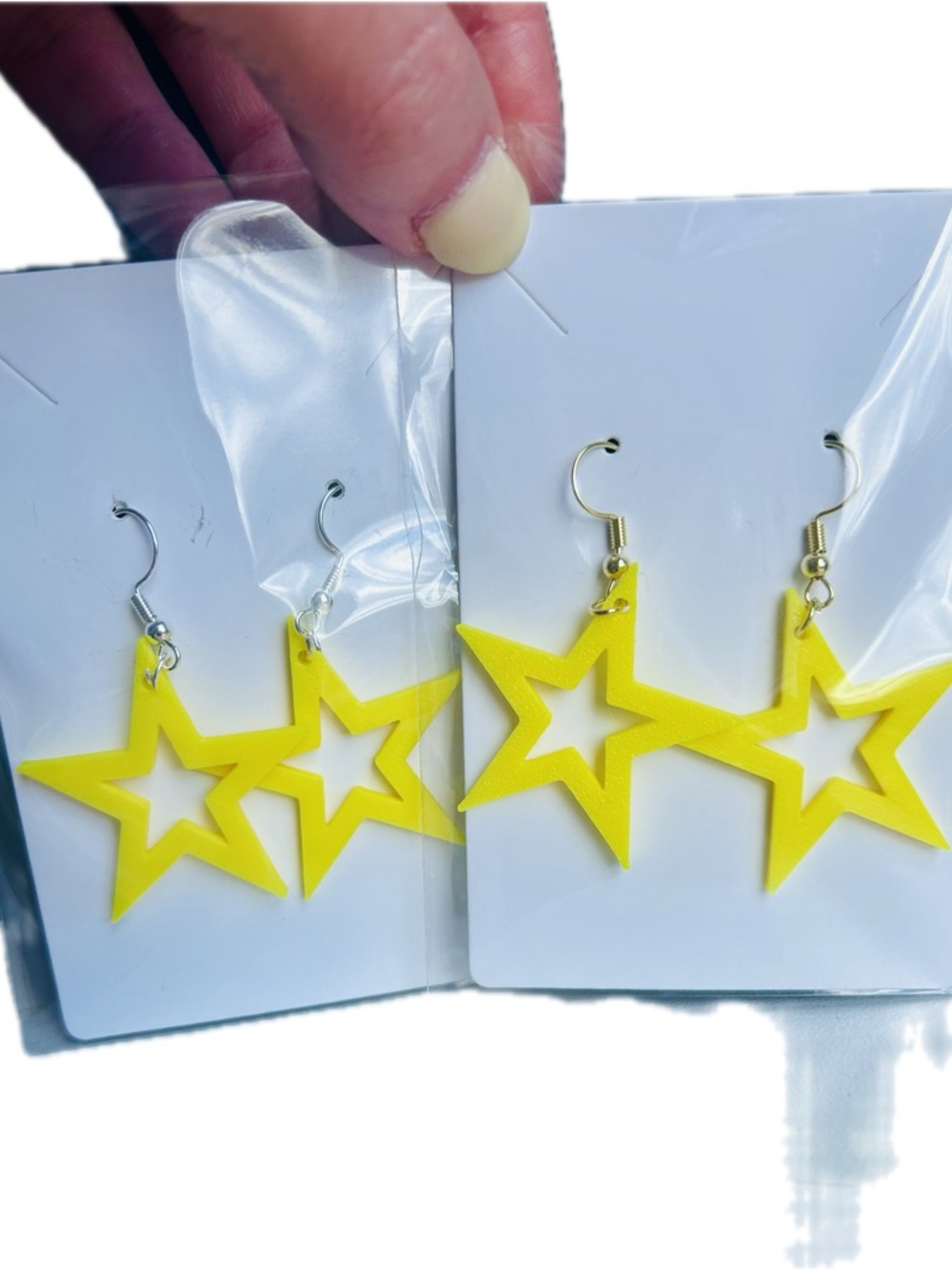 Star-Shaped Dangle Earrings